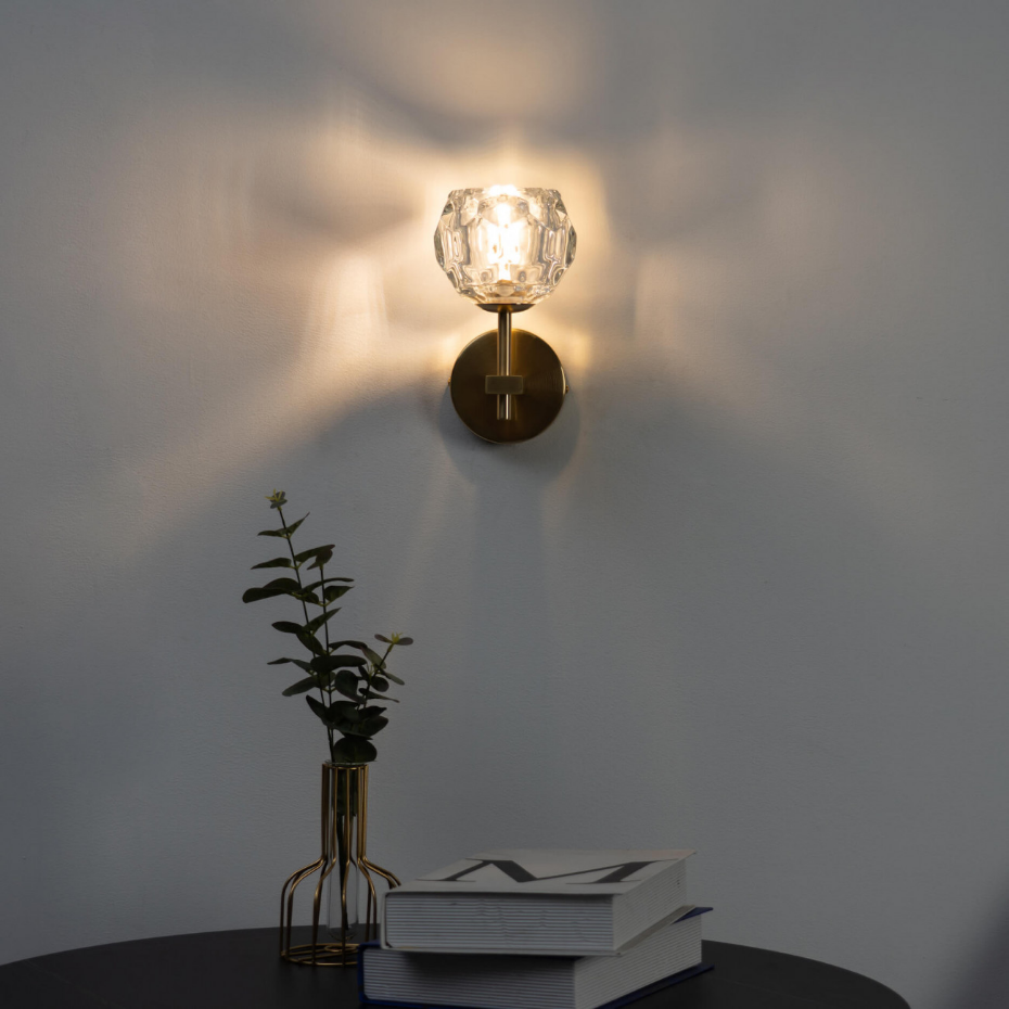 Applique dorée avec verre décoratif - VILAMO