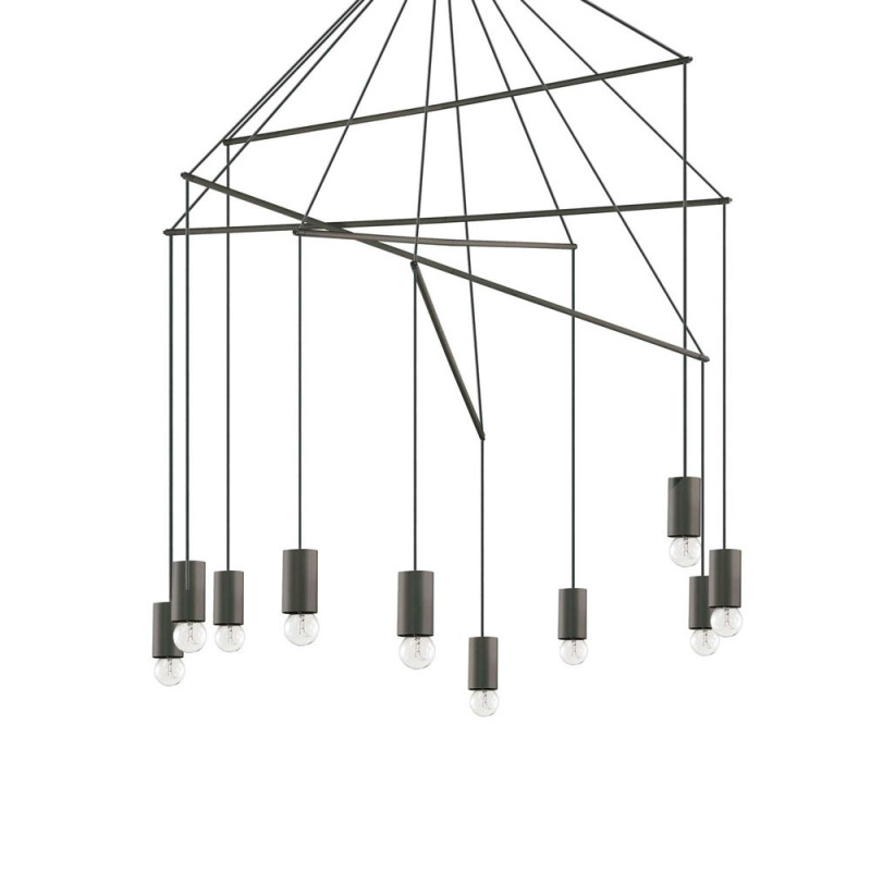 Grand Lustre Noir Versatile 10 Lampes