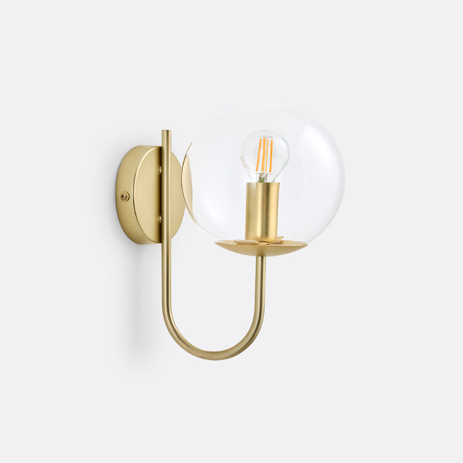 Applique laiton et verre, Moricio