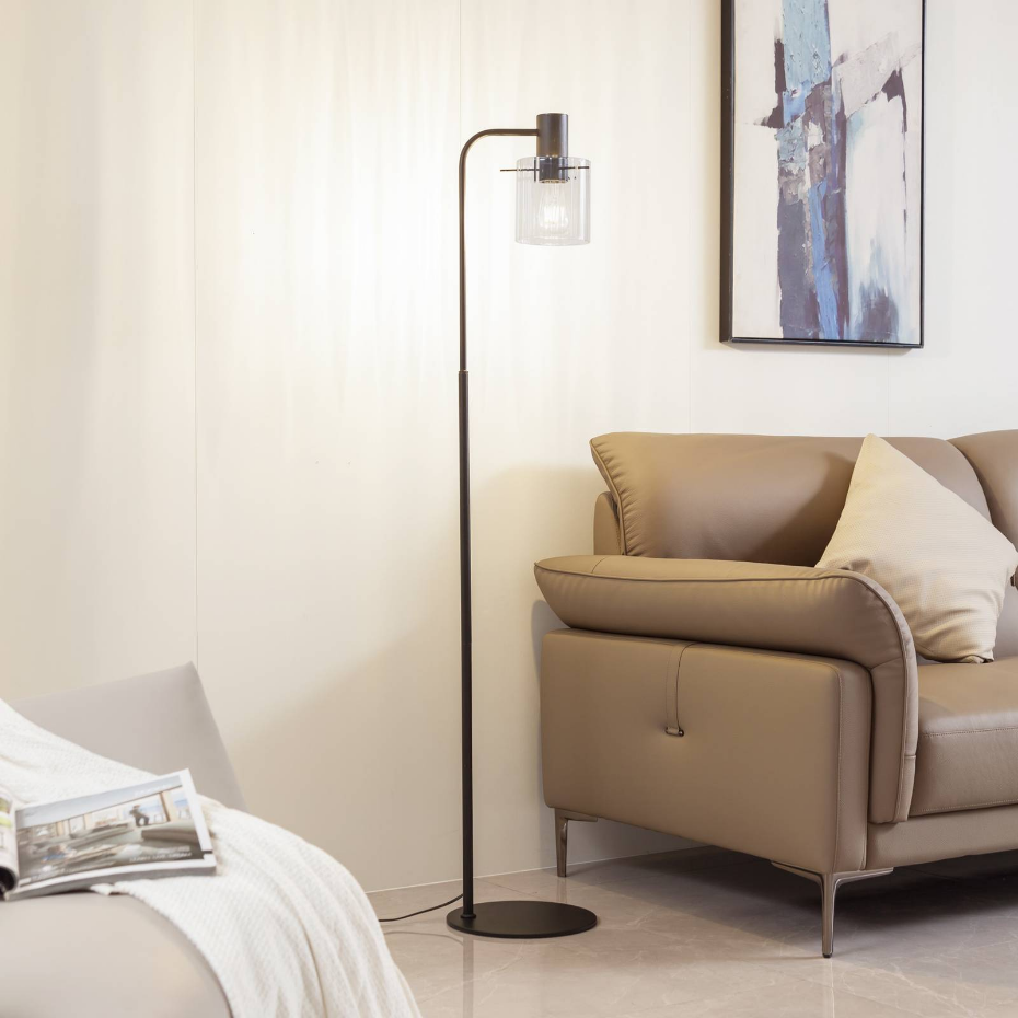Lampadaire en métal moderne, Eirian