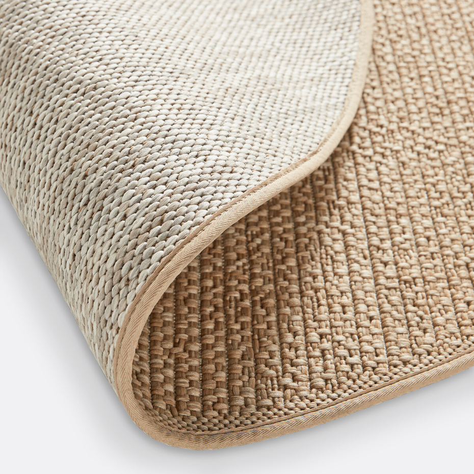 Tapis rond effet jute intérieur et extérieur Essen