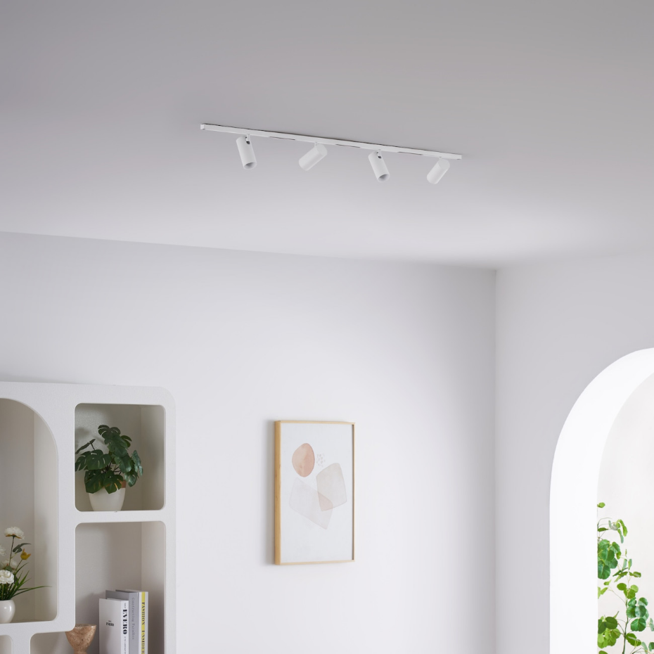 Kit rail 4 spots LED orientables - LYNE