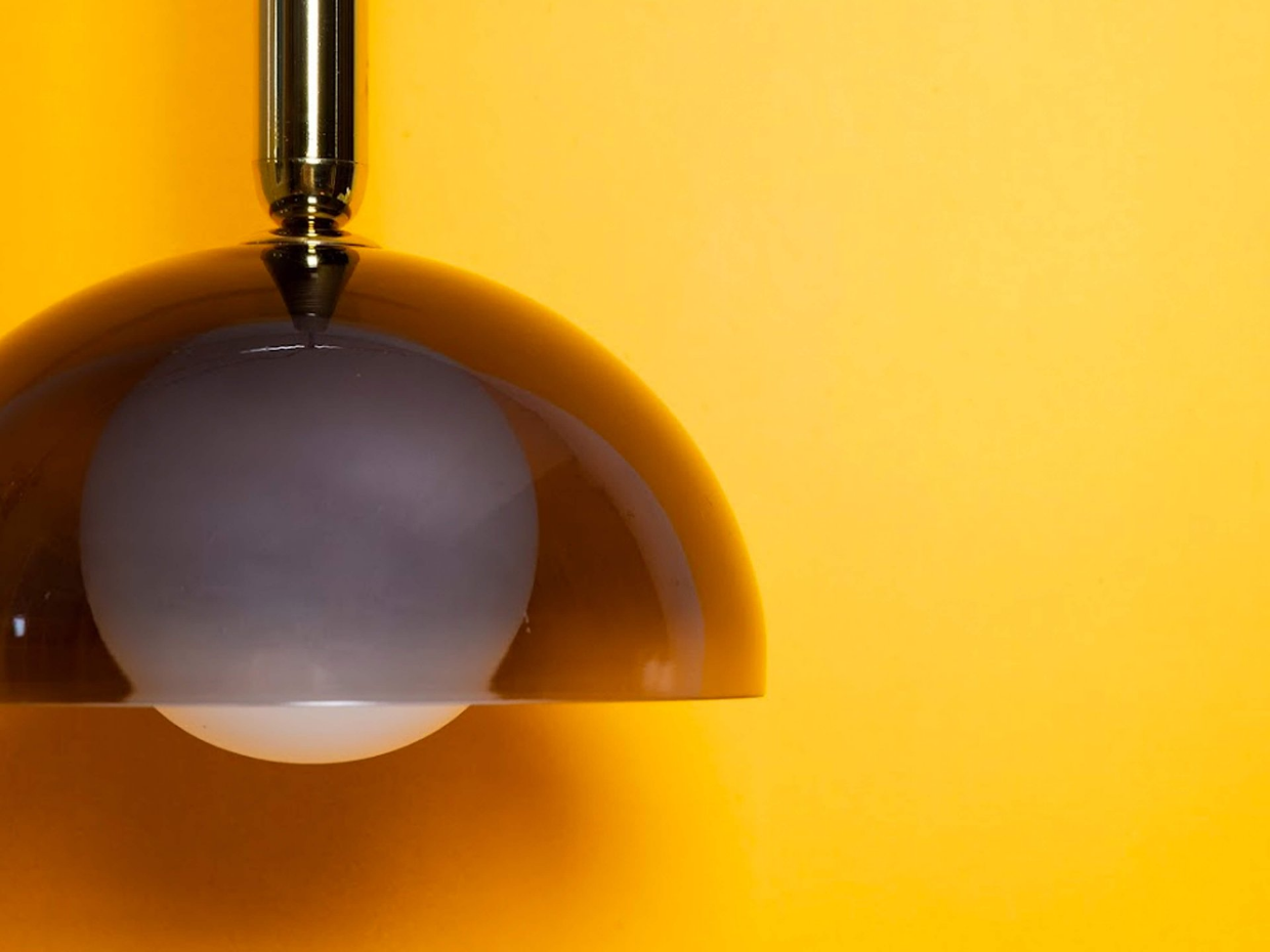 Plafonnier suspension en verre bombé