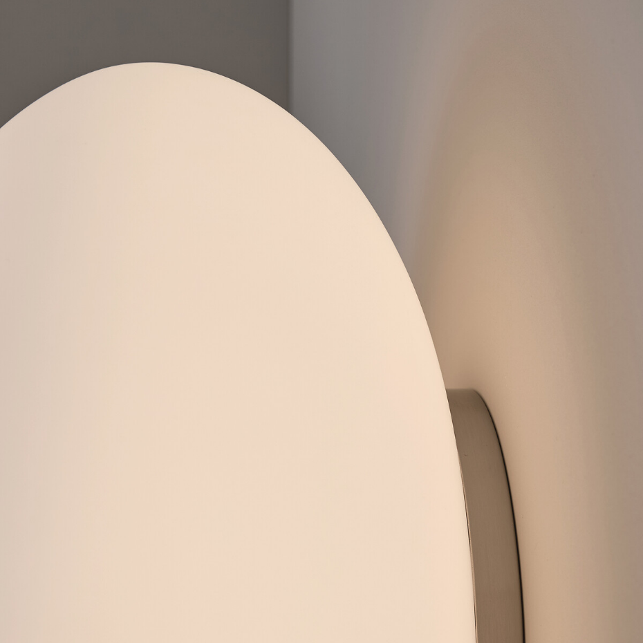 Plafonnier applique en verre opaline mate, Raeyes