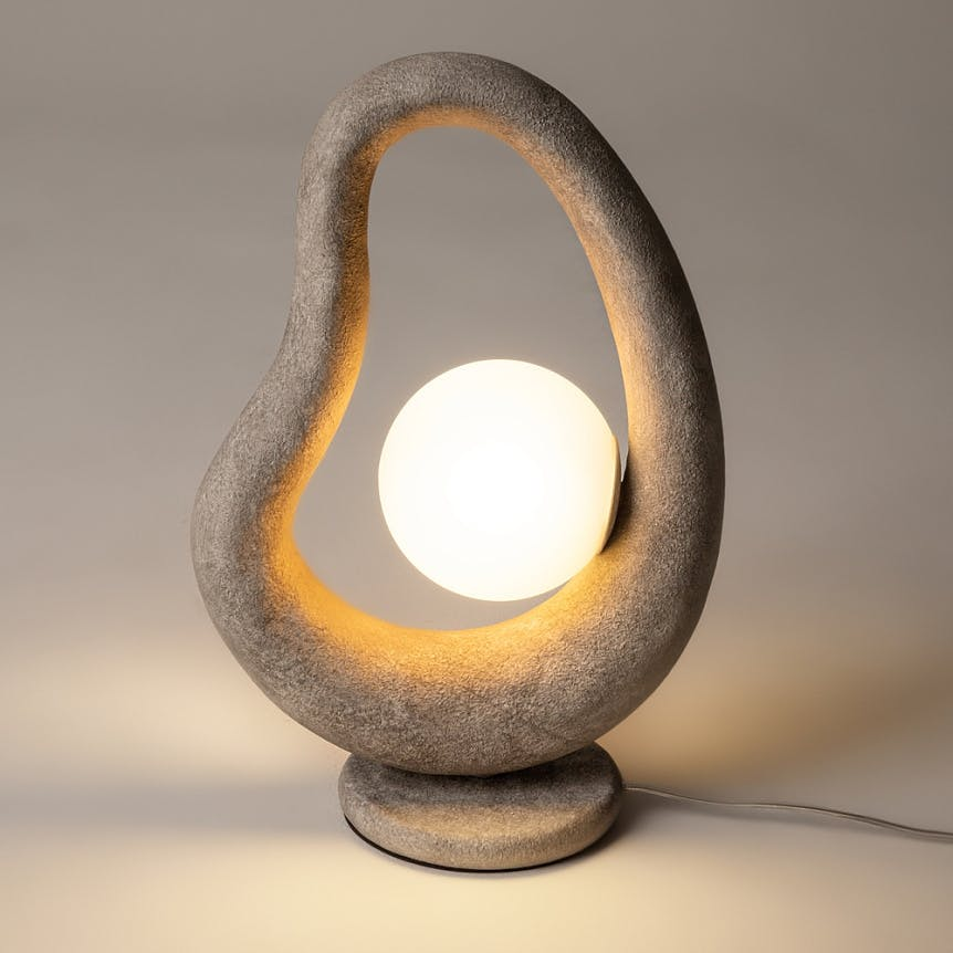 Lampe à poser organique 1 globe LULING