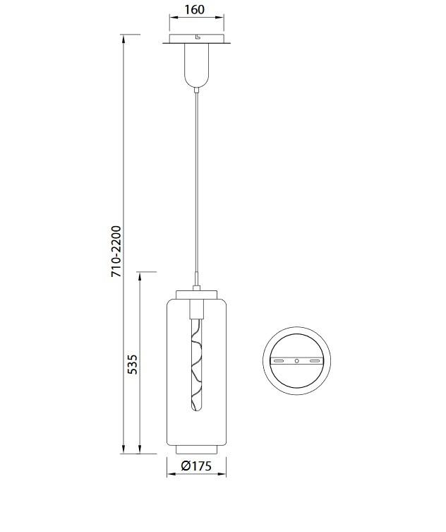 Suspension en verre design, D.17.5 , JARRAS
