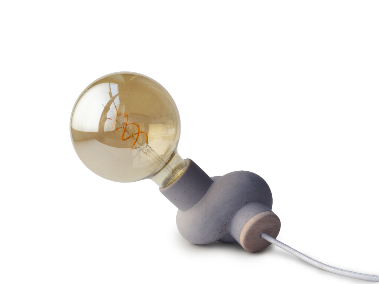 Lampe à poser béton - NŒUD