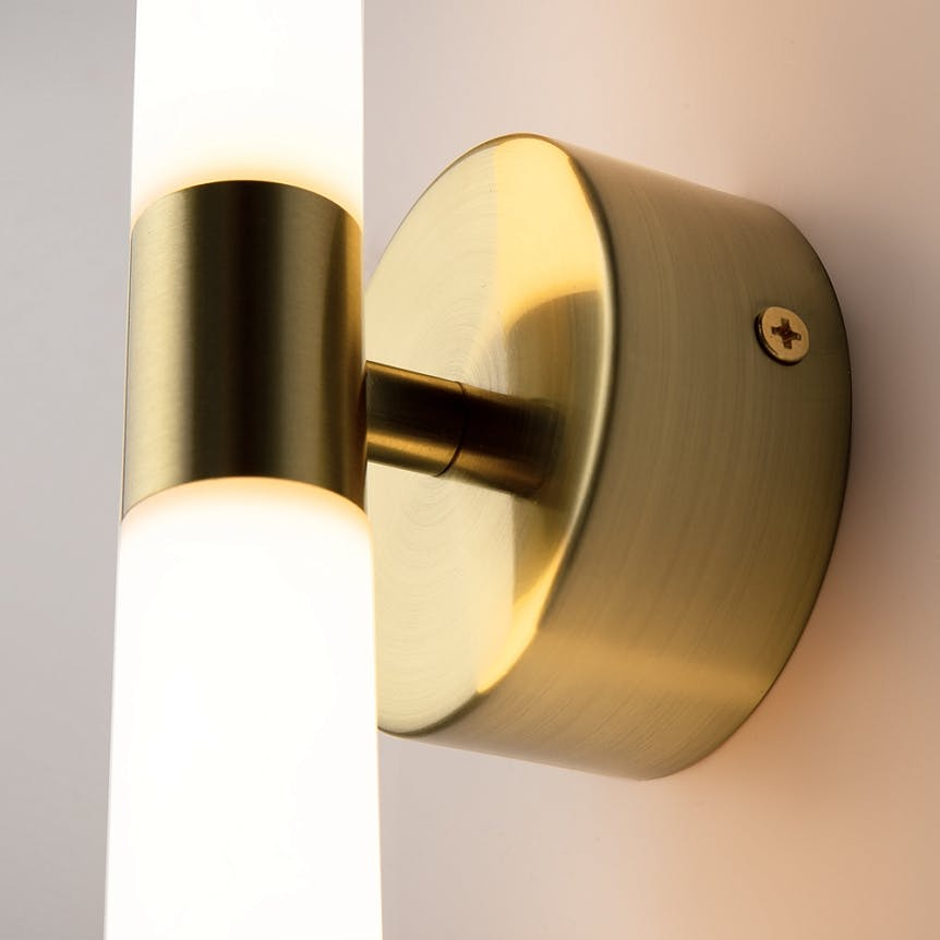 Applique moderne LED - tige dorée & blanc 35, 6 cm DELMAR