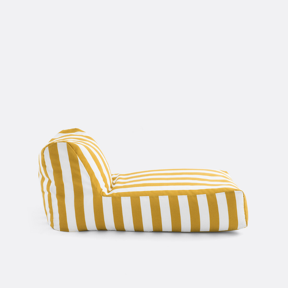 Canapé pouf de jardin en toile à rayures, Hendaye