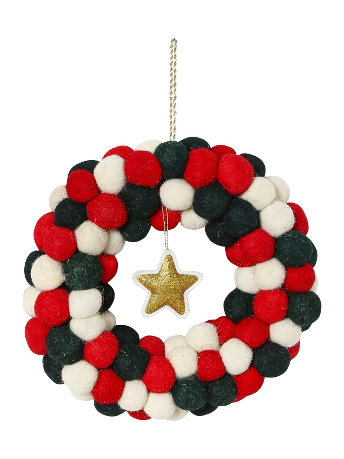 Couronne de Noël en feutrine