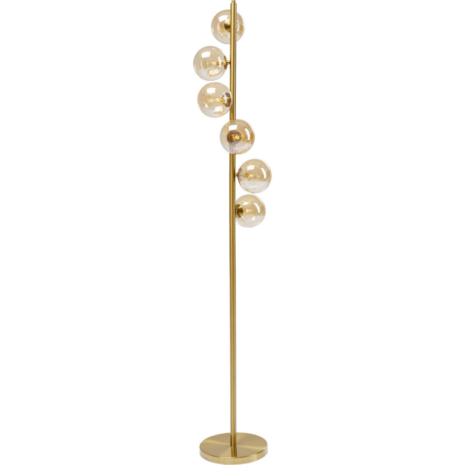 Lampadaire en verre et acier, SCALA BALLS