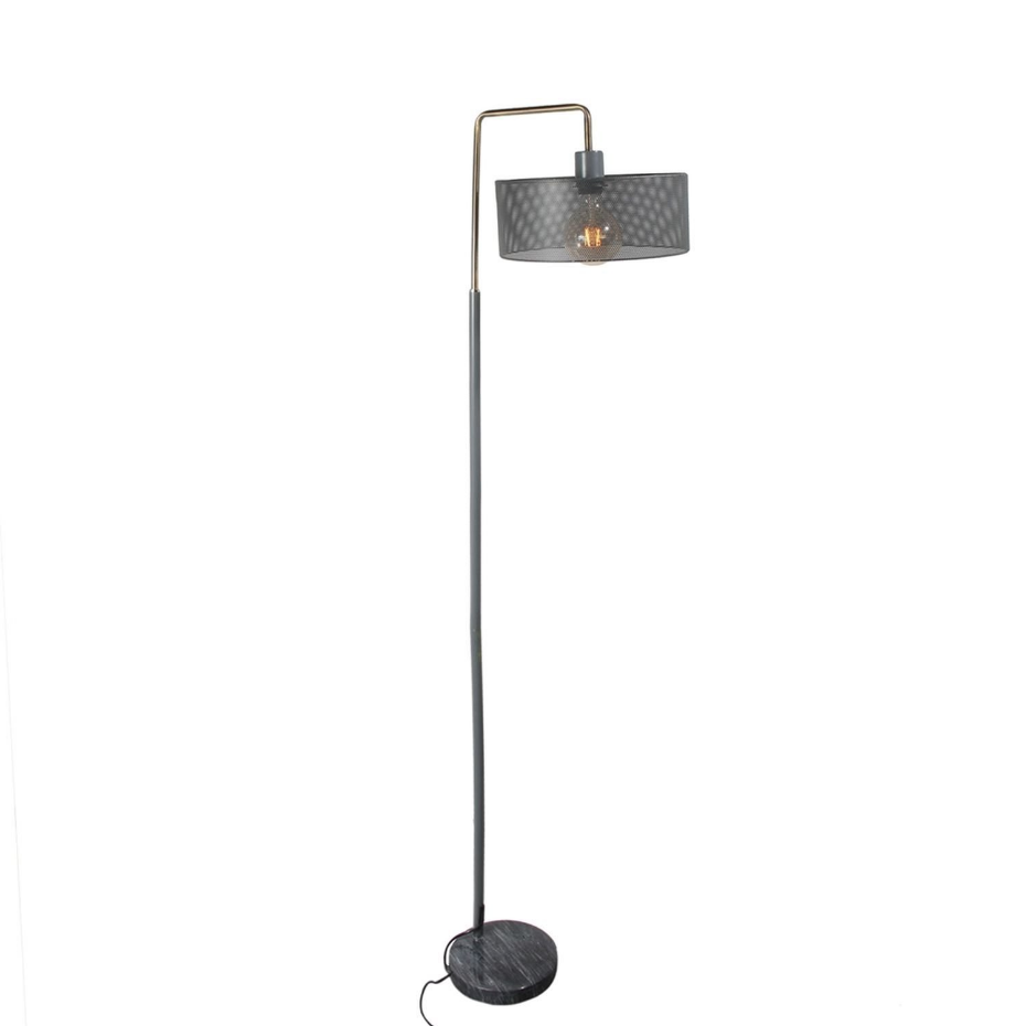 Lampadaire moderne ajouré Yvan - Socle en marbre - H. 152 cm