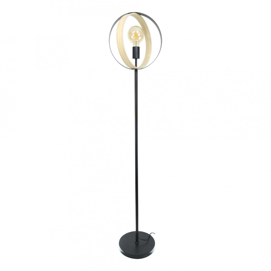 Lampadaire en bambou et métal, ARABEL