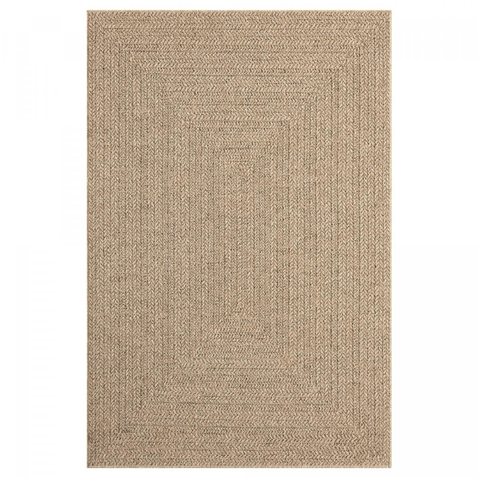 Tapis extérieur intérieur LYN13 REZY aspect jute ton sur ton