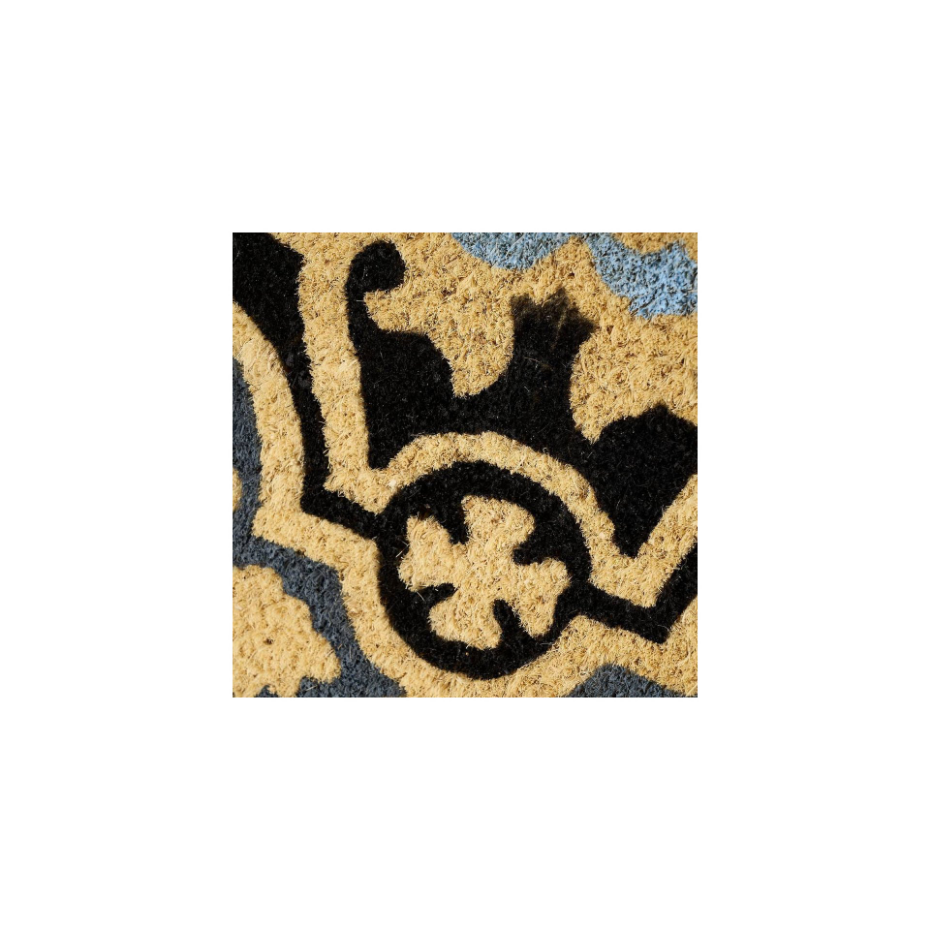 Paillasson Coco Gris Façon Carreaux de Ciment - 60x40x1.5cm