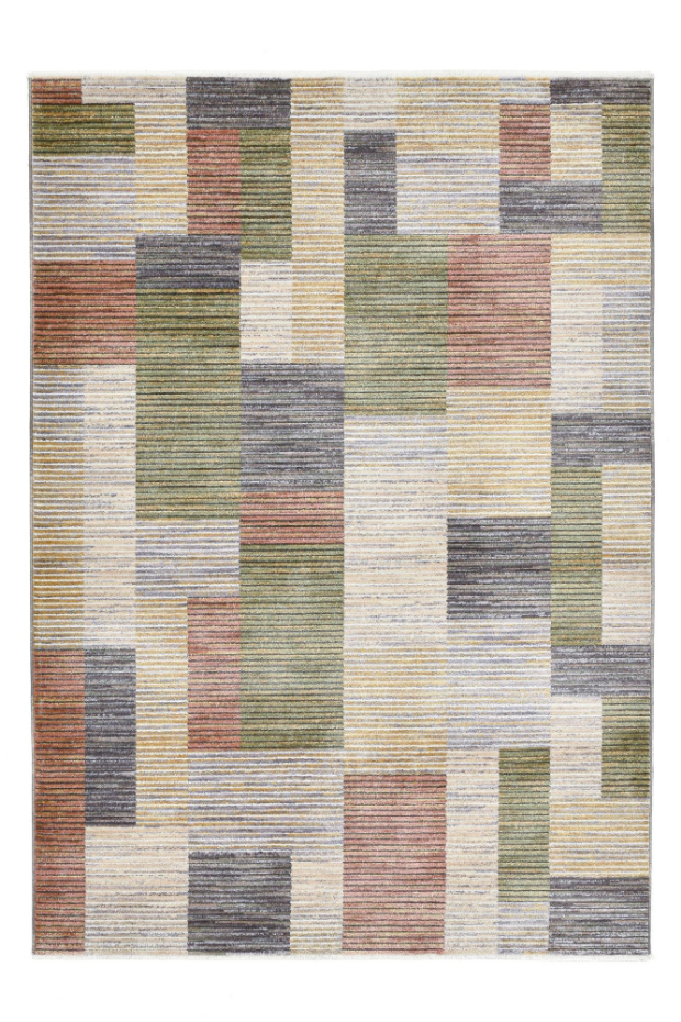 Tapis tissé en patch design et en look kort - Corduletta