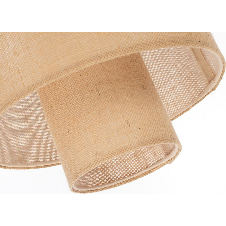 Suspension ronde en jute et lin Twin Light