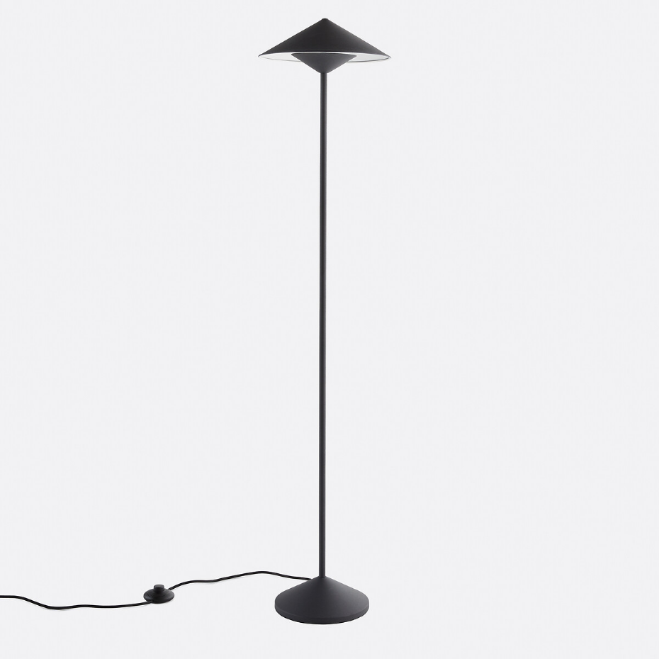 Lampadaire métal fer, H128 cm, Coney