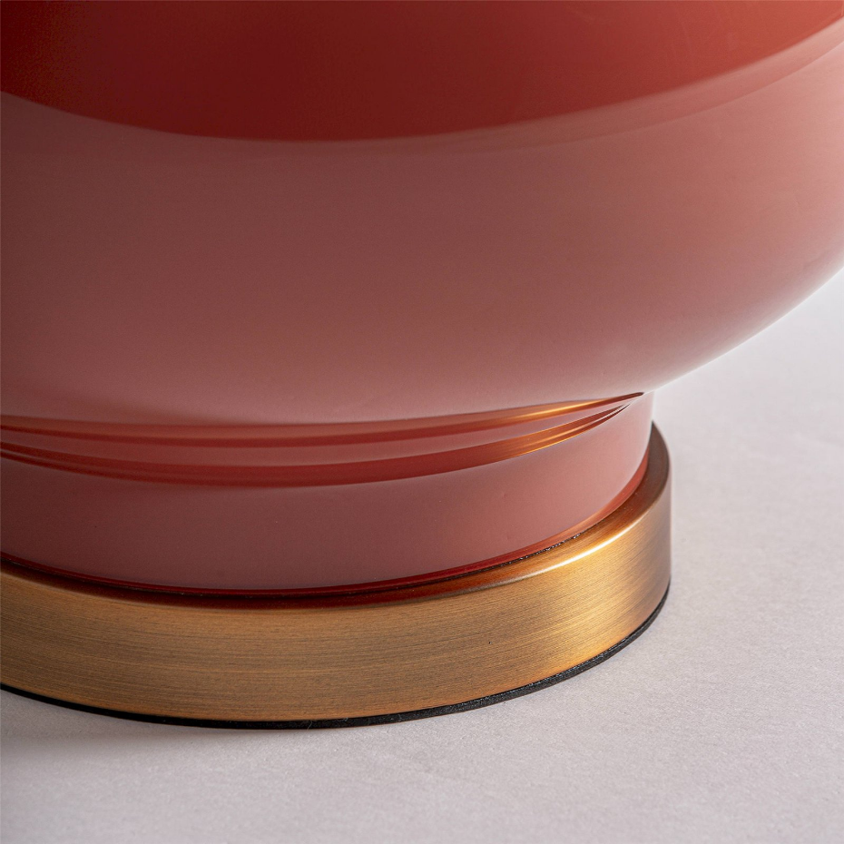 Lampe de salon en verre terracotta style contemporain