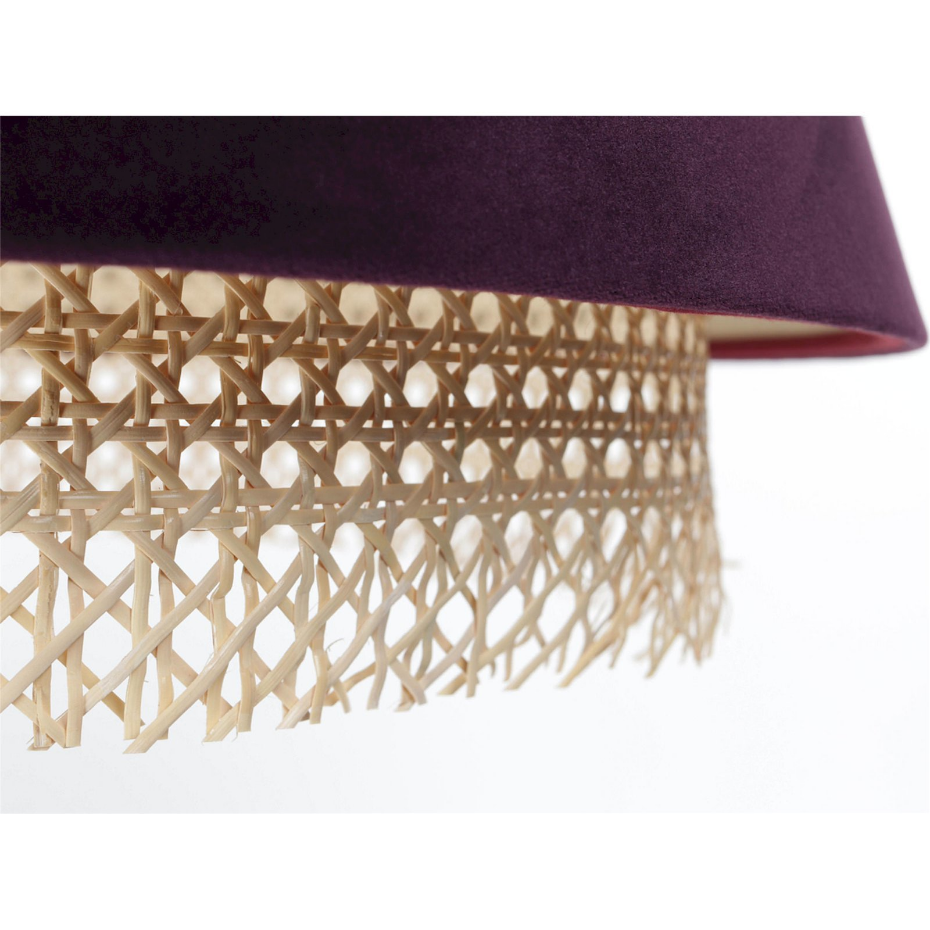 Suspension extérieure en rotin et tissu velours Sensei