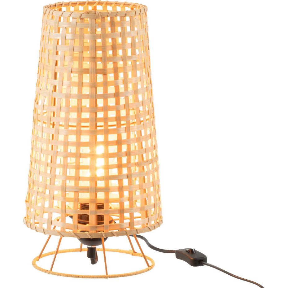 Lampe à poser en rotin rond