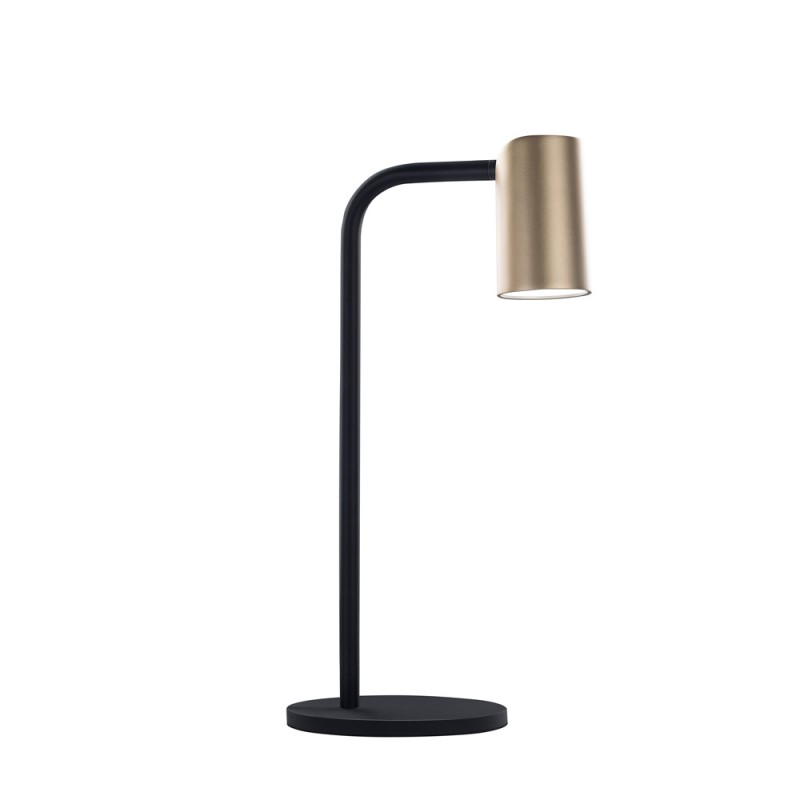 Lampe A Poser Salt Noir Et Or Orientable