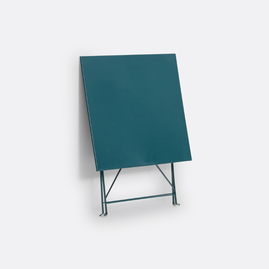 Table pliante carrée en métal fer, Ozevan