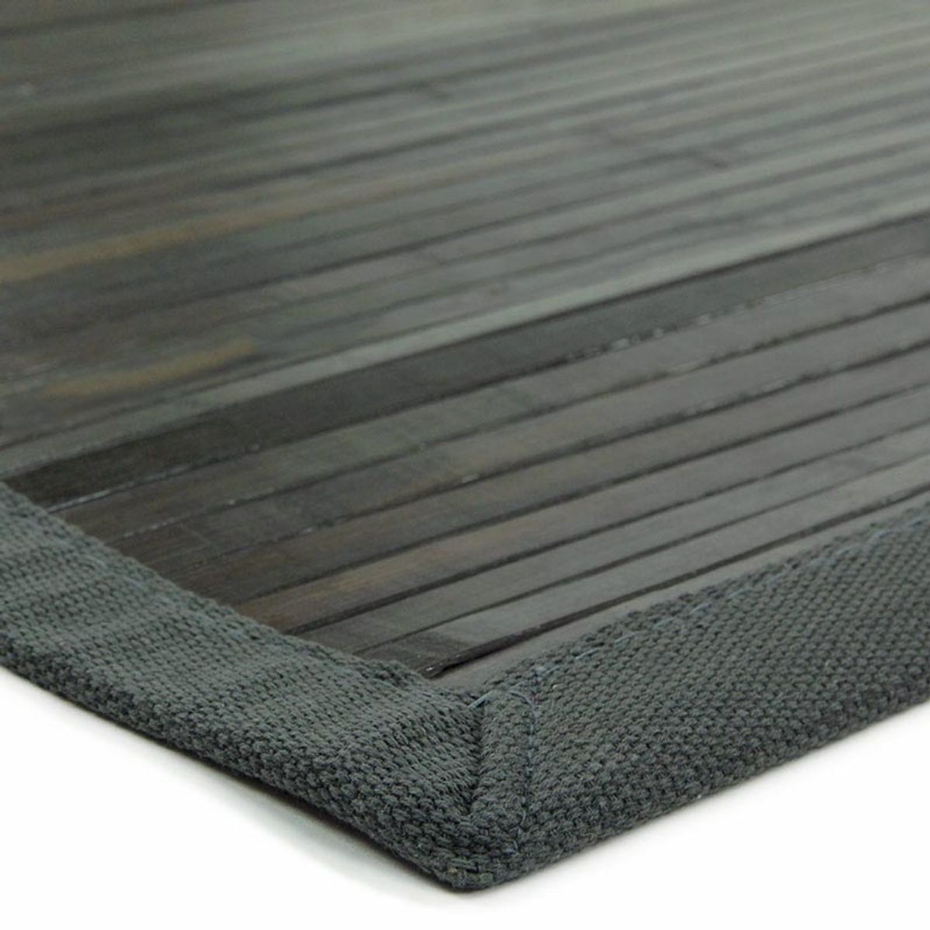 Tapis en bambou larges lattes ganse SOLO BAMBOO