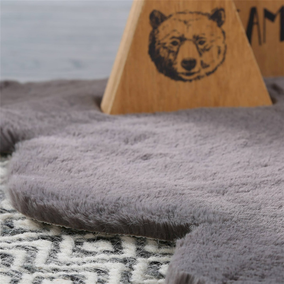 Tapis enfant en polyester forme tortue peluche