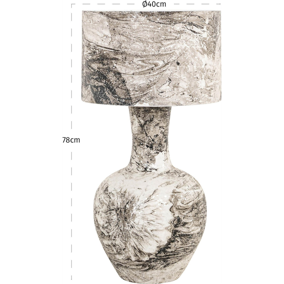 Lampe de table en fer forme organique sculpturale