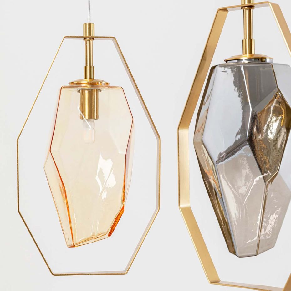 Suspension en verre et acier, DIAMOND FEVER