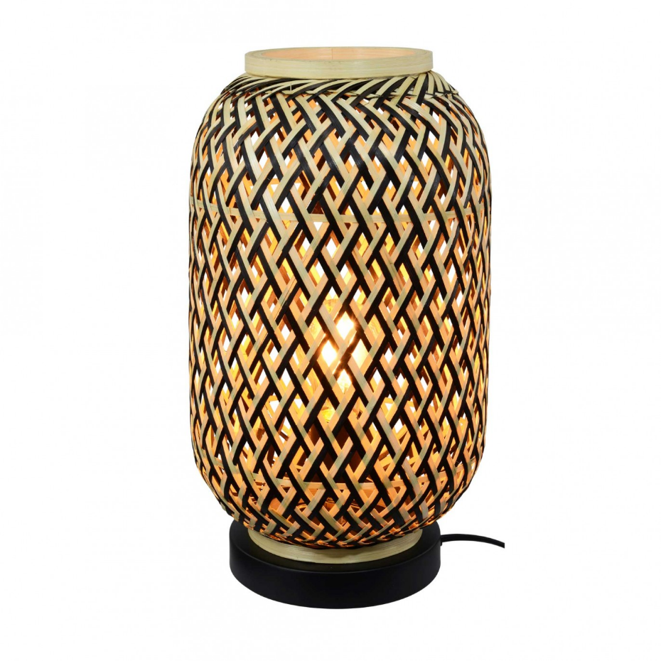 Lampe à poser en métal et bambou, MINELLE