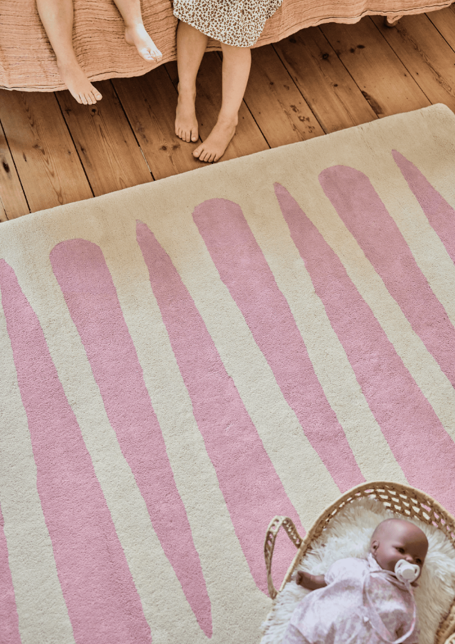 Tapis enfant rectangulaire épais, Coton bio GOTS, MIKADO
