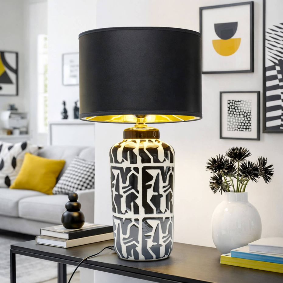 Lampe Artistico noire et blanche
