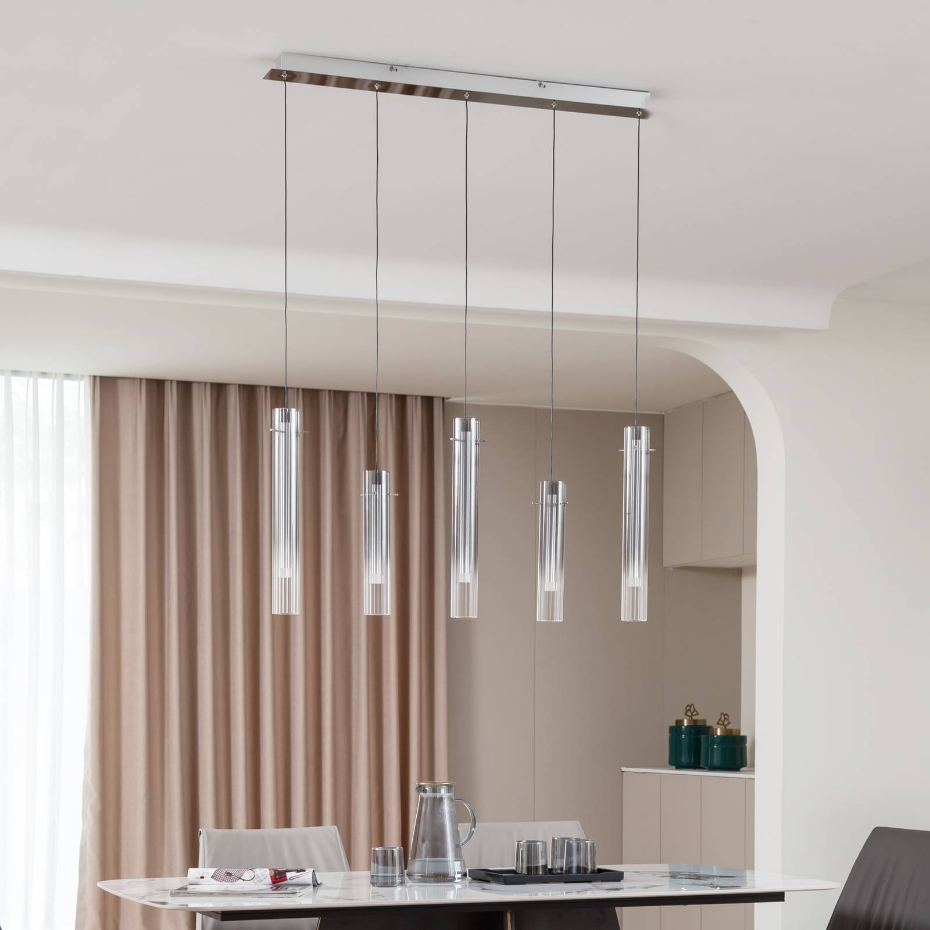 Suspension en verre moderneLED, Korvitha