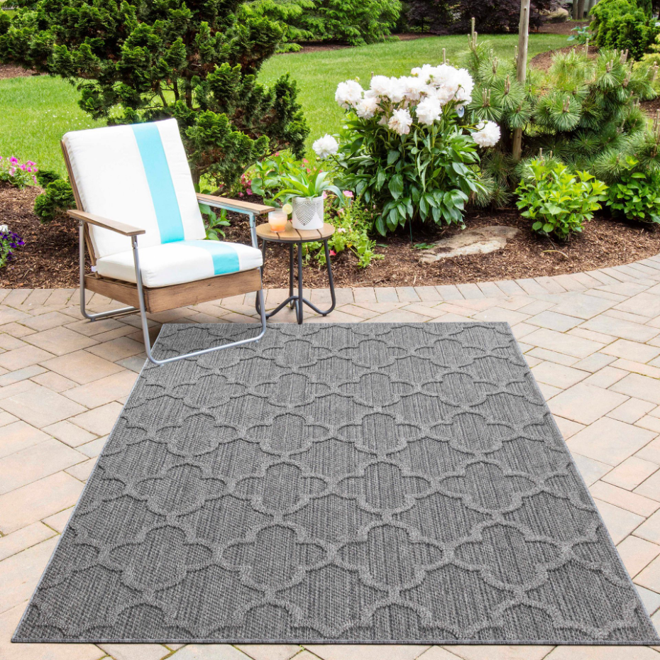 Tapis intérieur extérieur motif baroque PATARA