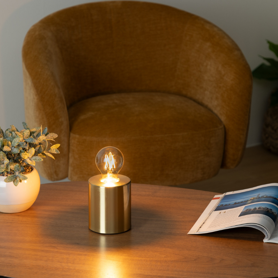 Lampe cylindrique métal SABA