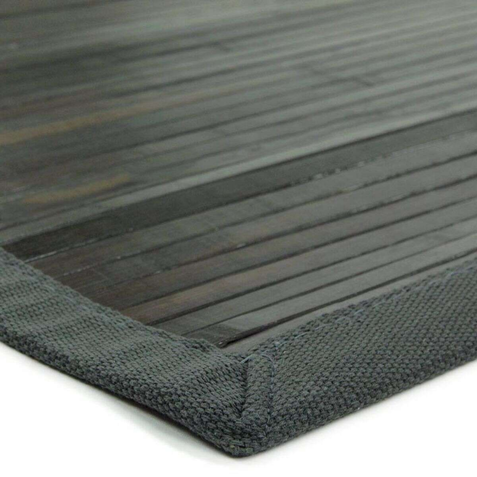 Tapis en bambou larges lattes ganse SOLO BAMBOO