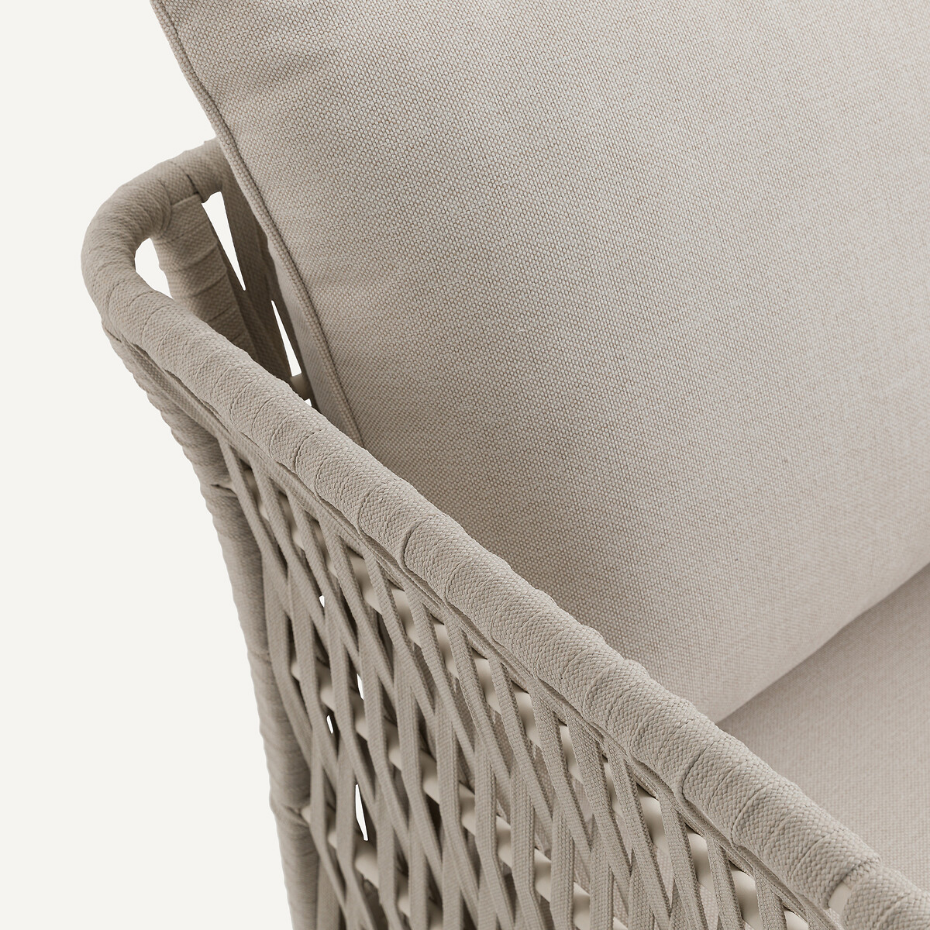 Fauteuil de jardin sangles tressées, Leandra