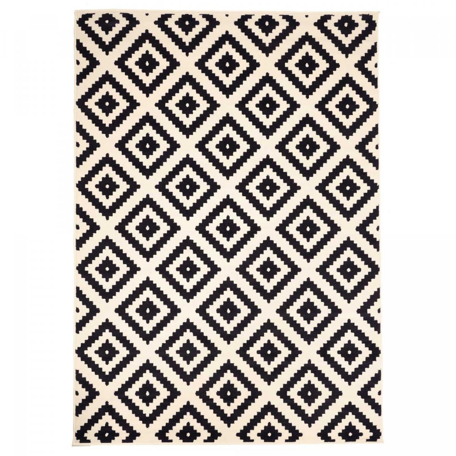 Tapis salon et chambre tissé motif scandinave LYN1 ROMA