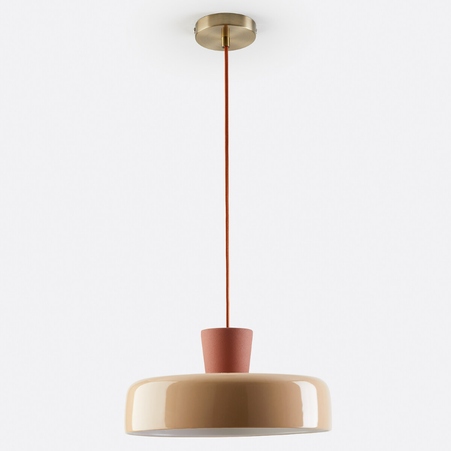 Suspension en céramique colorée Ø 30 cm, Jimna