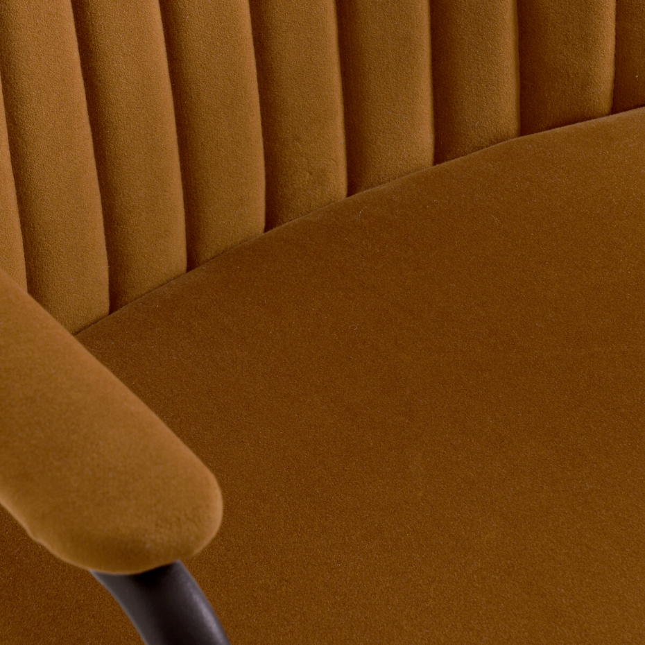 Fauteuil vintage velours avec accoudoirs, Ronara