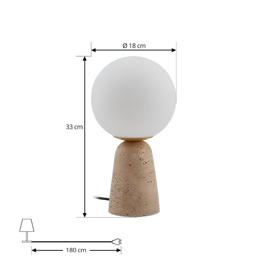 Lampe à poser en pierre moderne, Kirstan