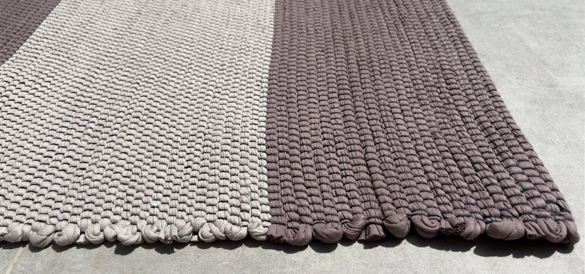 Tapis en coton recyclé tissé à la main TIAGO