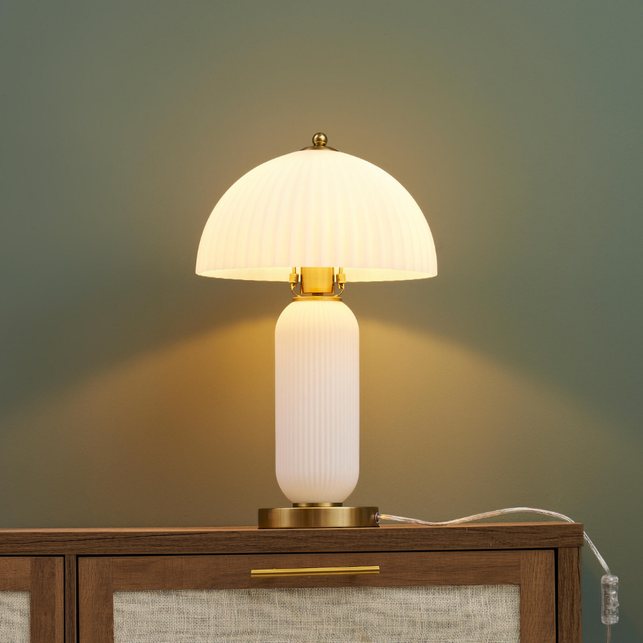 Lampe à poser vintage en verre - ADALINE