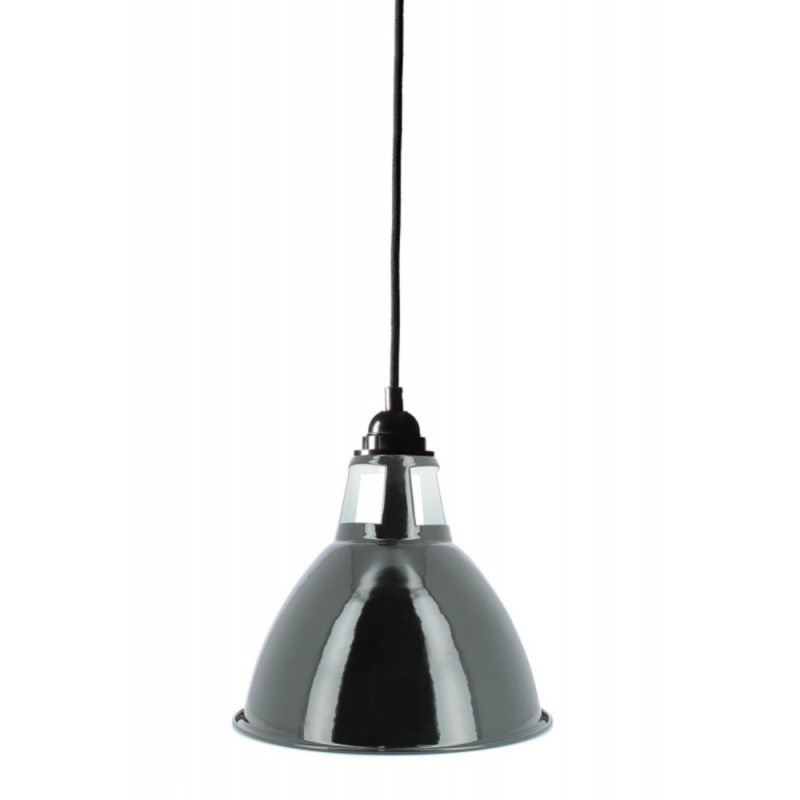 Suspension vintage émaillée Noire Sada