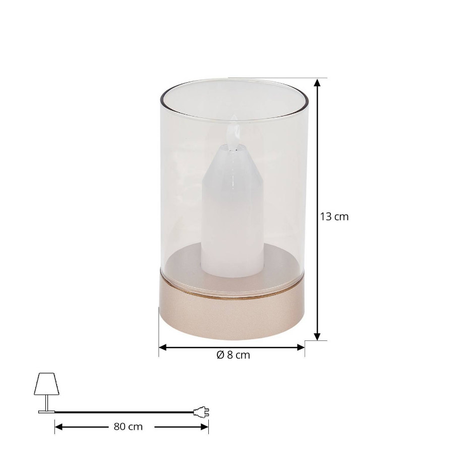 Lampe à poser en verre moderneLED, Lumana
