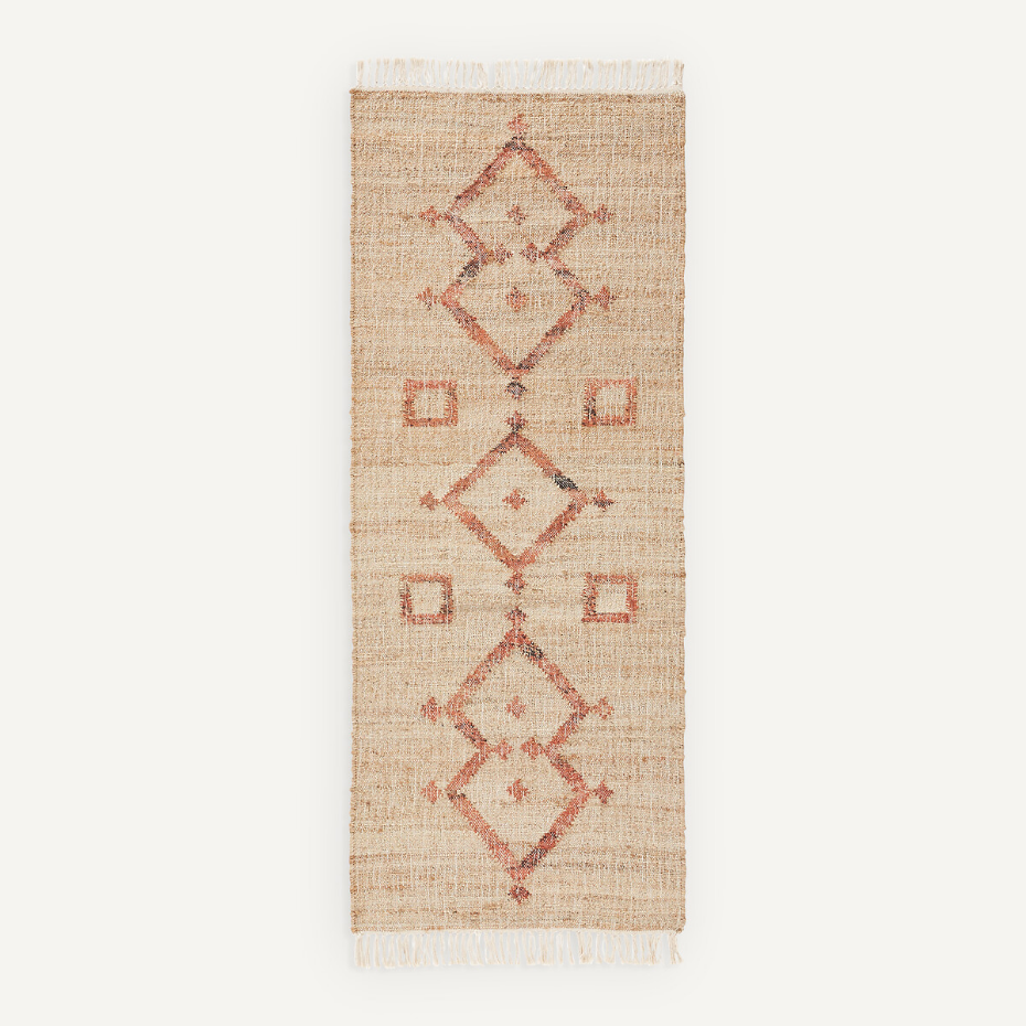 Tapis de couloir en jute, tissé main, Panaji