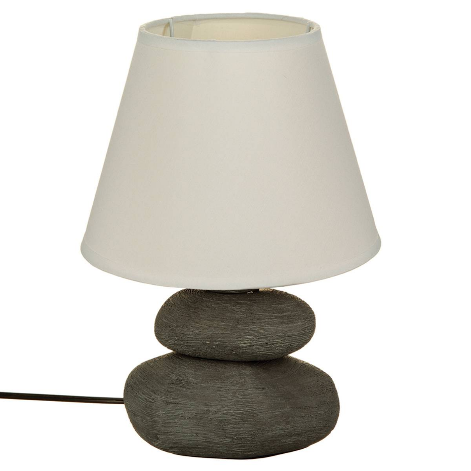 Lampe céramique galets striés MER