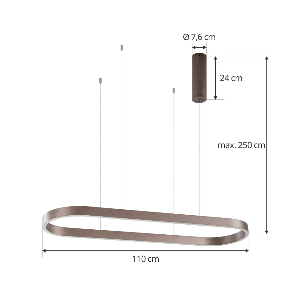 Suspension connectée en aluminium moderneLED